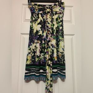 EUC Soma strapless dress with floral print S